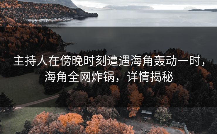 主持人在傍晚时刻遭遇海角轰动一时，海角全网炸锅，详情揭秘